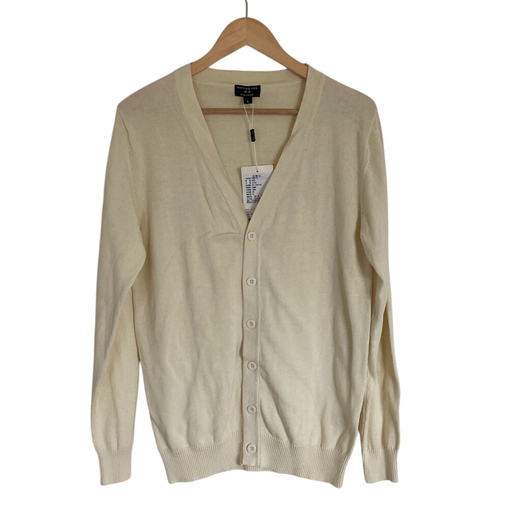 Matchstick Womens‎ Button Front Cardigan Sweater Size Larger Butter Yellow